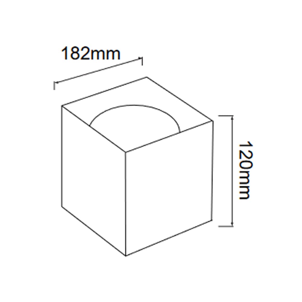 Sandra-SQ црна плафонска коцка 15W 4200K