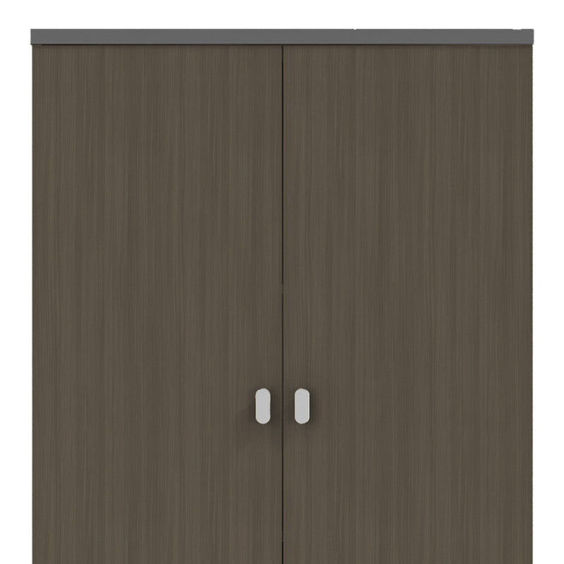 Канцелариска библиотека професионална Denith  темно сиво-орев 80x40x200cm