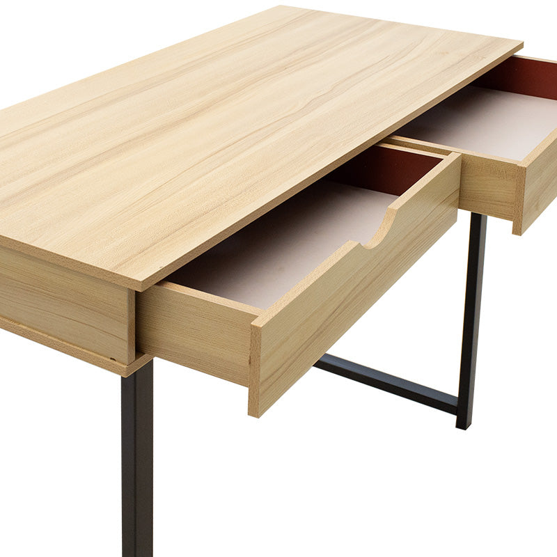 Металик компјутерска маса Vitor MDF во боја на јаворов дрво 100x48x75cm