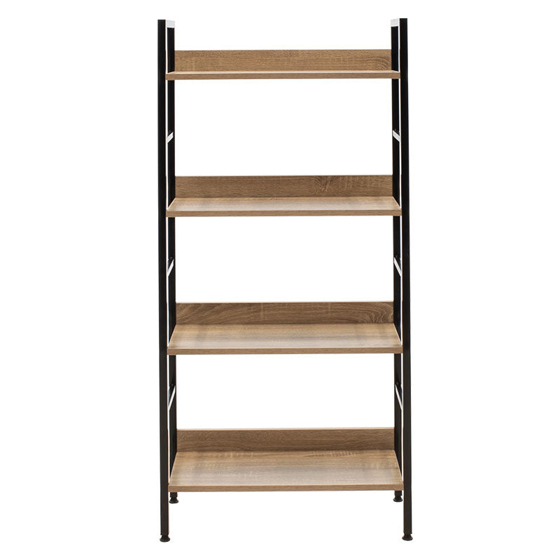 Полица за книги Ramon  во природно-црна боја 60x28x125,5cm