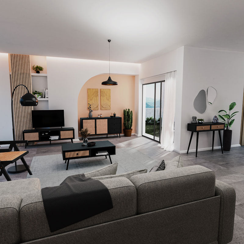 Бифе Oslo  blacknatural 150x39x79cm