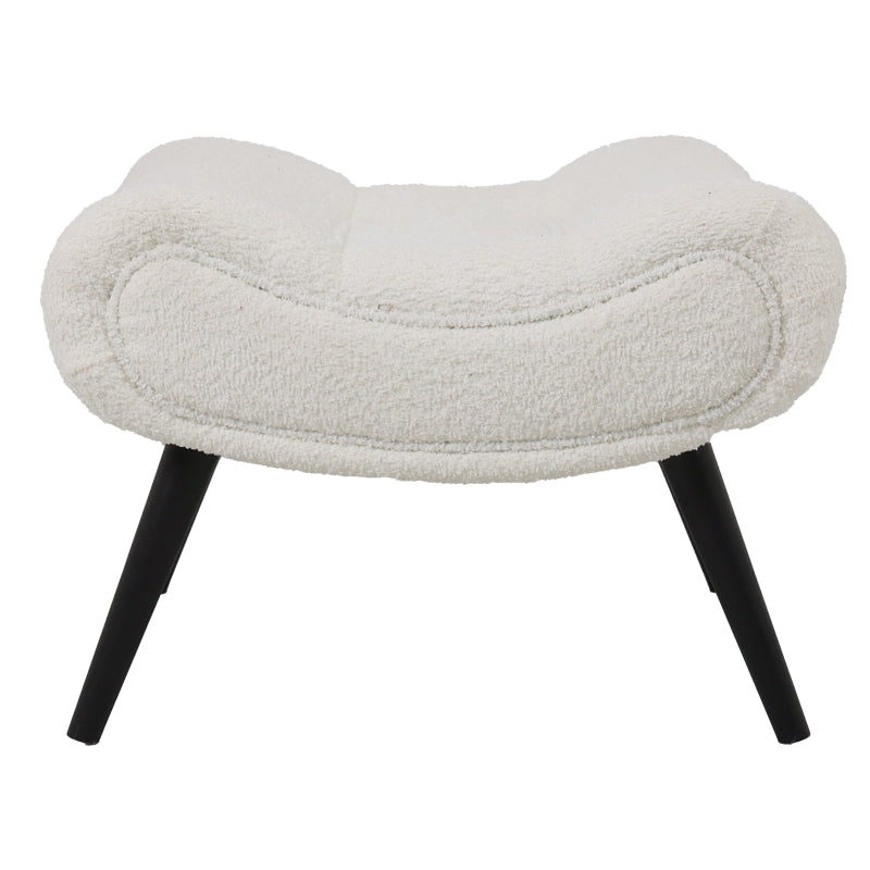 Фотелја Silla ткаенина/boucle со потпирач за нозе 97x80x100cm