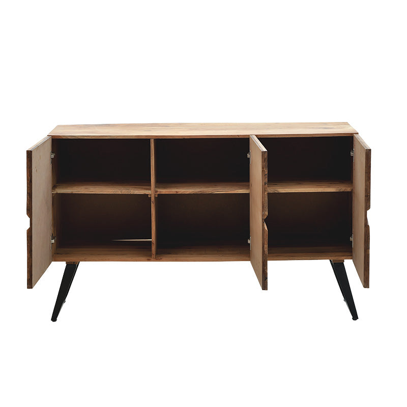 Кабинет Imena  цврсто дрво 4cm природно-црно 148x43,5x86cm
