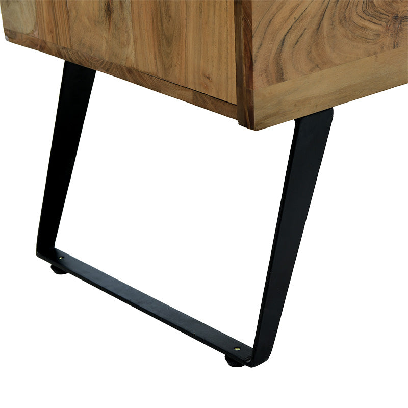Кабинет Imena  цврсто дрво 4cm природно-црно 148x43,5x86cm
