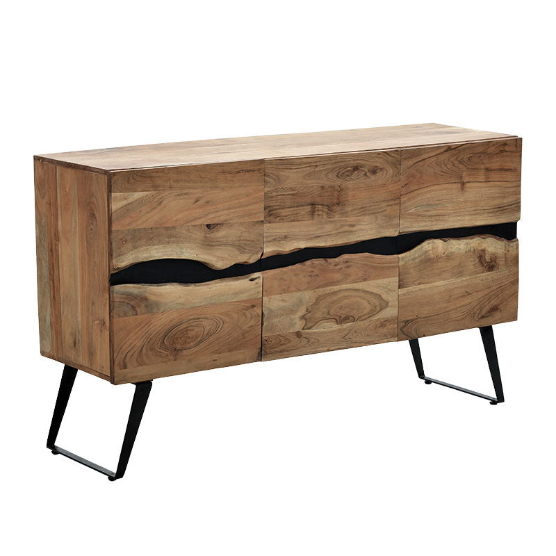 Кабинет Imena  цврсто дрво 4cm природно-црно 148x43,5x86cm