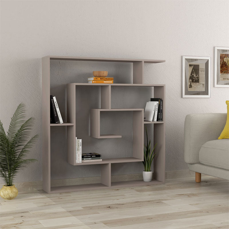 Полица за книги Labirent  мока 125x22x129