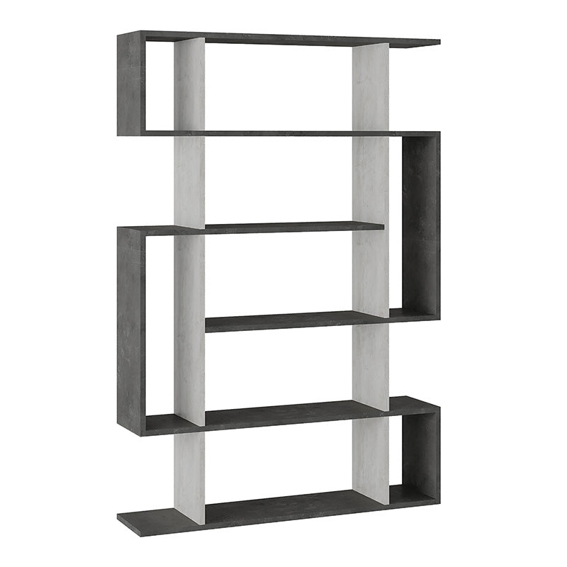 Полица за книги MITO  во античка бело-сива боја 108,5x25,5x161cm