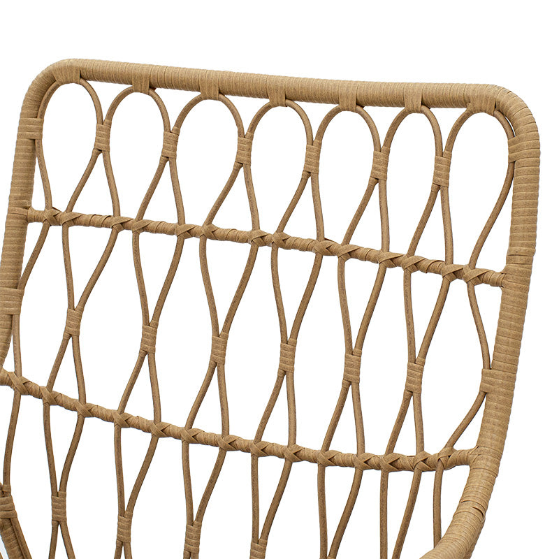 Фотелја Naoki метал/PE rattan - перниче сива боја
