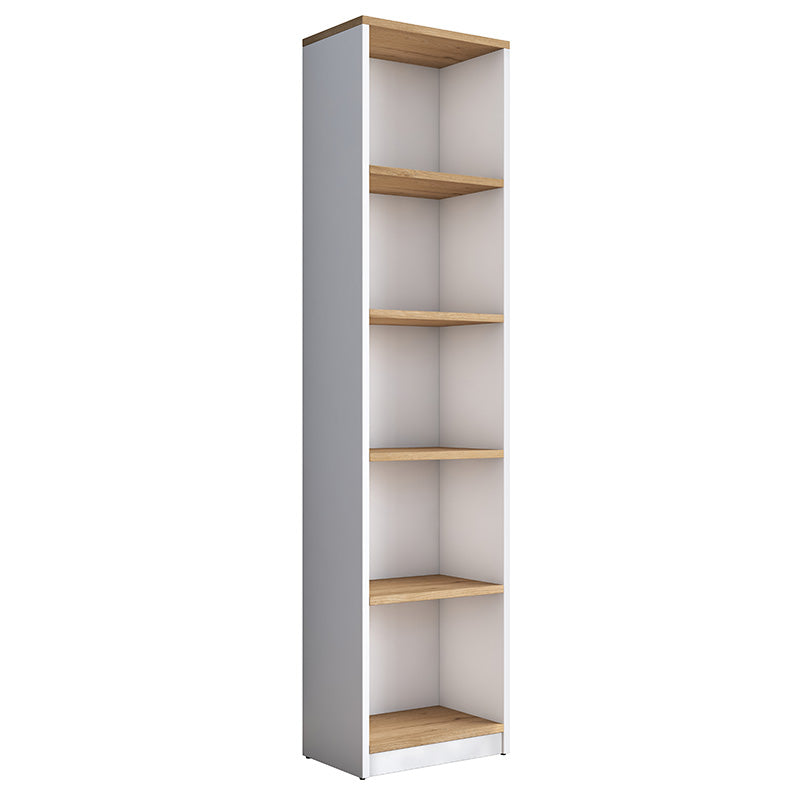 Полица за книги Goldie  бело-природно 40x25x161,80 cm