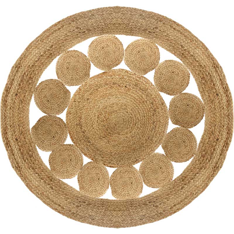 Тантелен тепих  јута природна D120x1cm