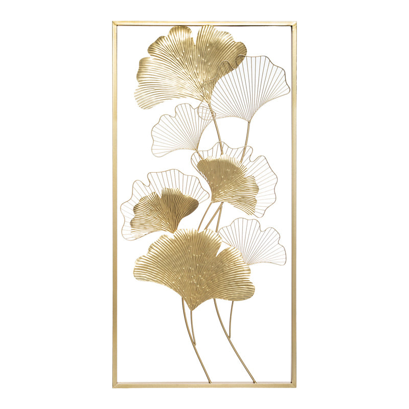 Ѕиден деко Flowerty  златен метал 50x2x100cm