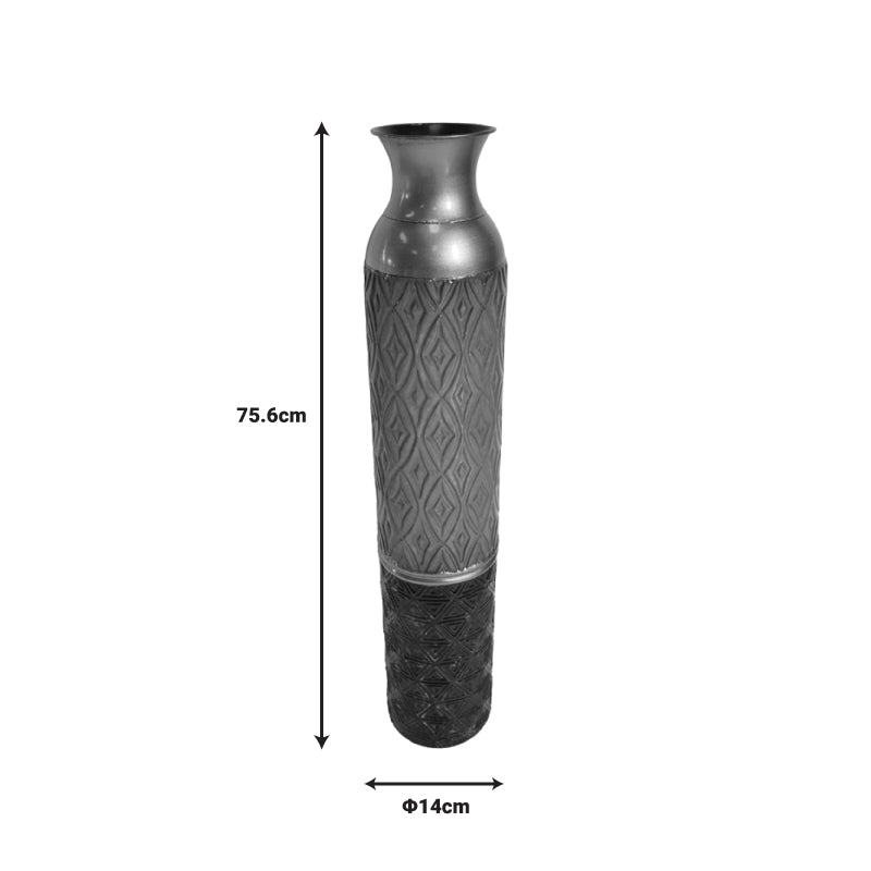 Декоративна вазна Raptonal  метална шарена D14x75,6cm
