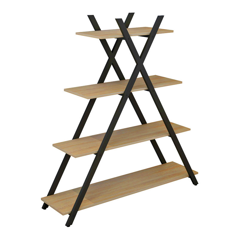 Полица за книги Tree  црно-природно 120x33x135cm