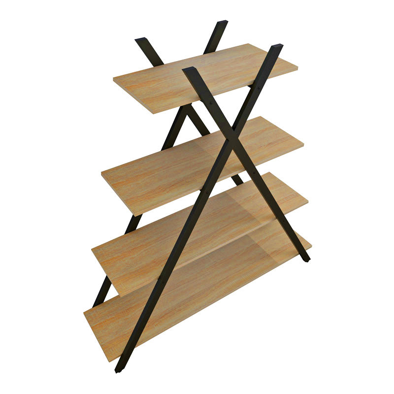 Полица за книги Tree  црно-природно 120x33x135cm