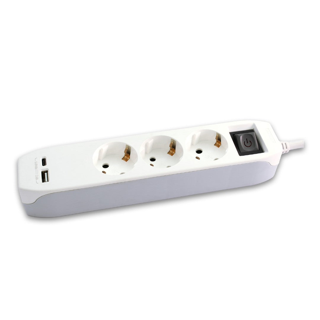 Продолжен кабел 1,4м со склопка +USB A+C