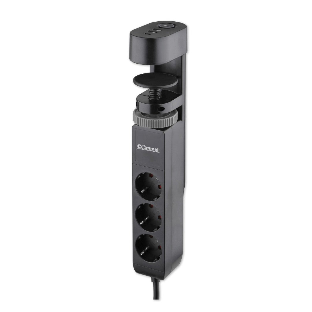 Продолжен кабел за биро,3 шуко, USB A+C 1,4 метри