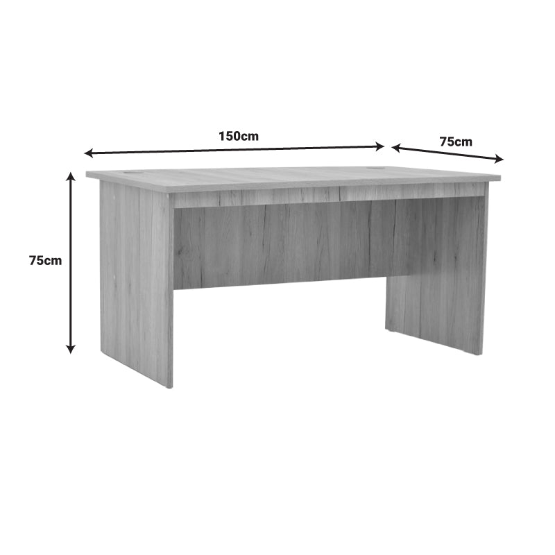Работно биро Anze  природен меламин 150x75x75cm