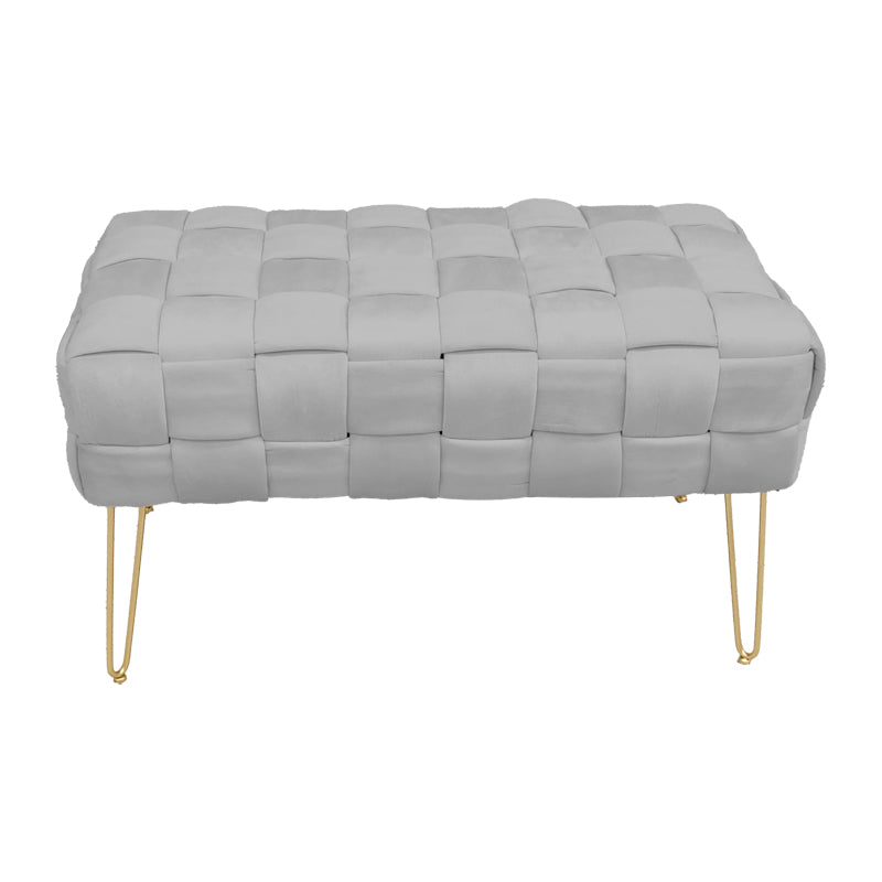 Ottoman Wenzo  сиво кадифе 82x43x46cm