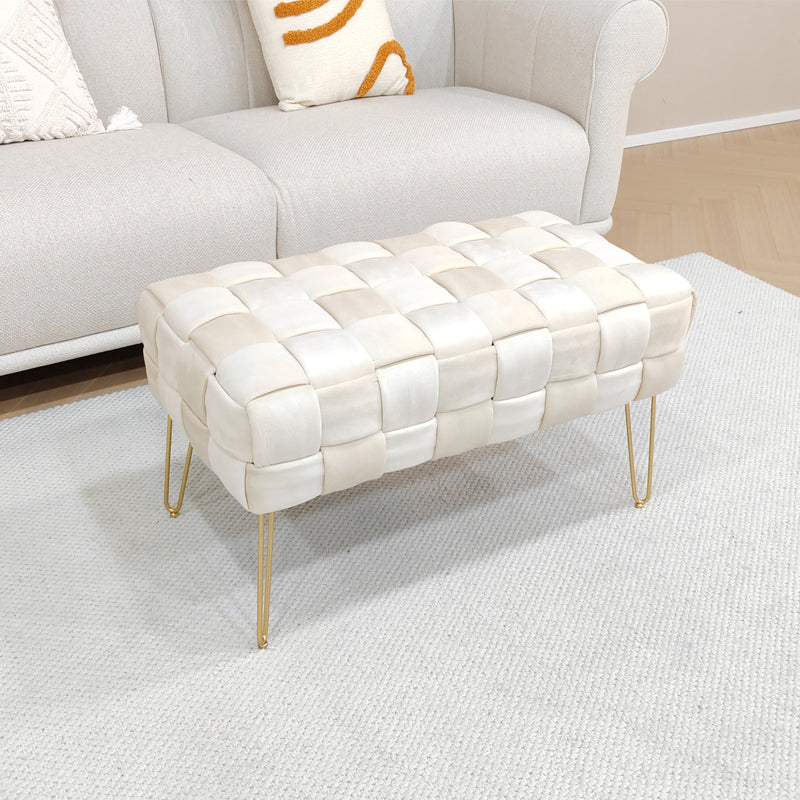 Ottoman Wenzo  беж кадифе 82x43x46cm
