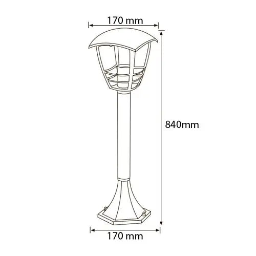 NAR - црна стубна 84cm 1xE27