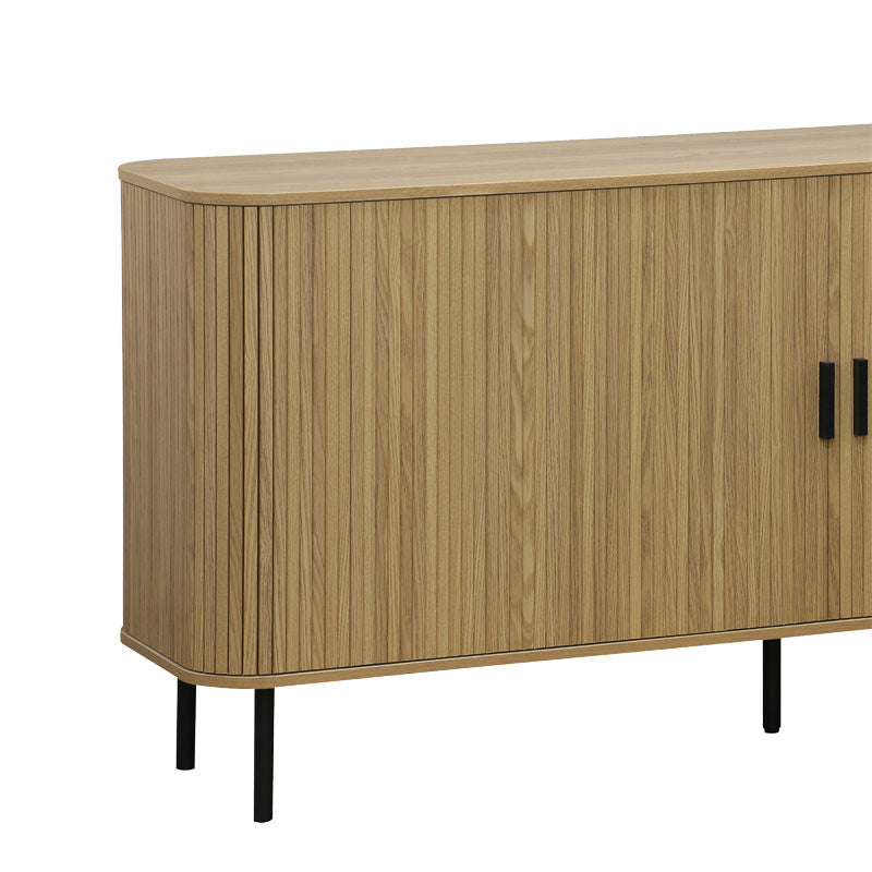 Бифе Scandi  MDF природна боја со црни метални ногарки 170x45x80cm