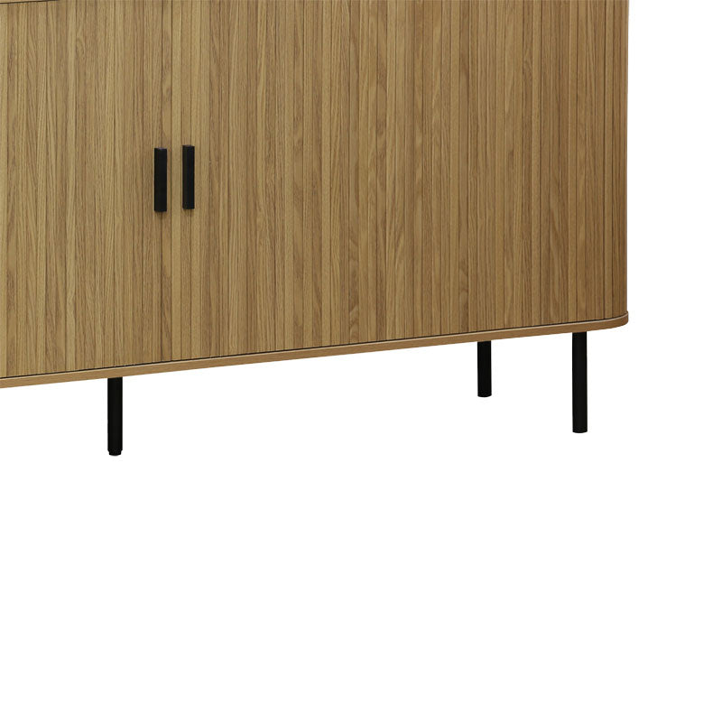 Бифе Scandi  MDF природна боја со црни метални ногарки 170x45x80cm