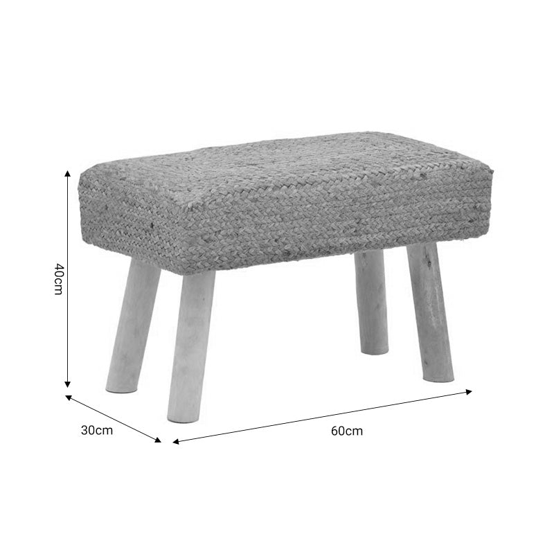 Столче Iolion  природно дрво-јута 60x30x40cm