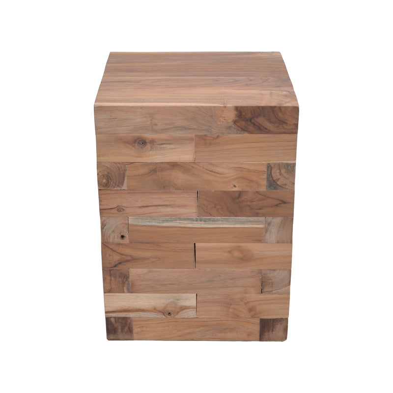 Странична маса Werzy  природно цврсто тиково дрво 35x35x49cm