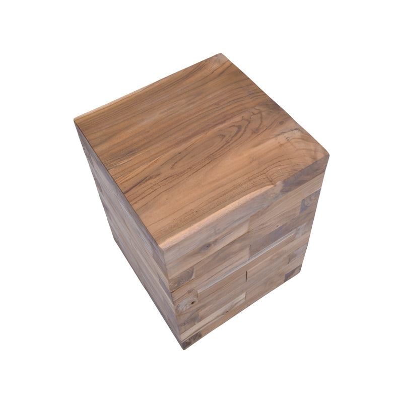 Странична маса Werzy  природно цврсто тиково дрво 35x35x49cm
