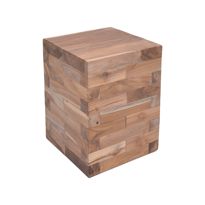 Странична маса Werzy  природно цврсто тиково дрво 35x35x49cm