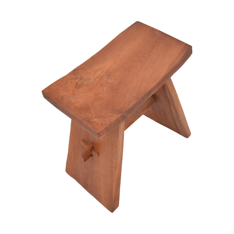 Шогун табуретка  тиково дрво во природна нијанса 46x28x46cm