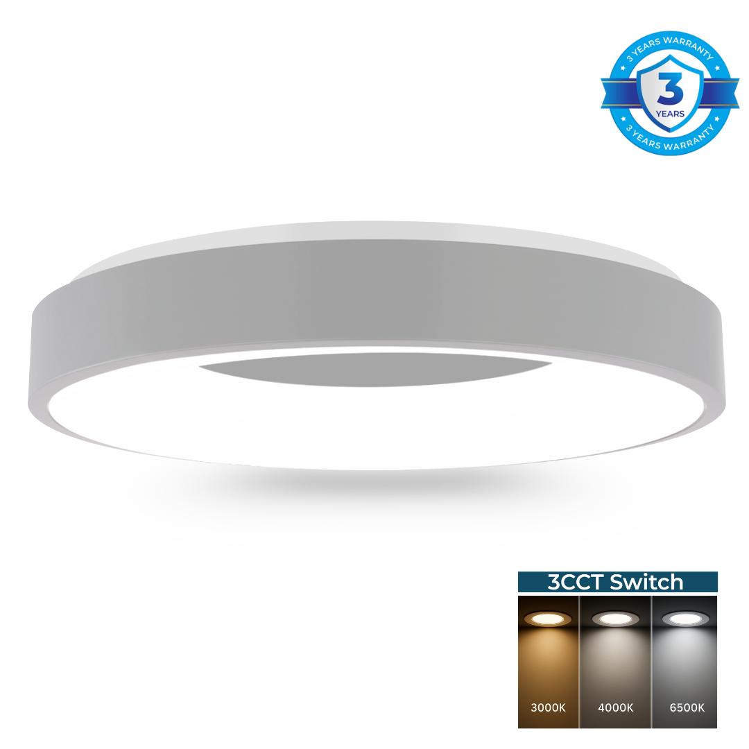 Napolian - Бела ЛЕД Плафонерка 45w 3color - Ф60cm