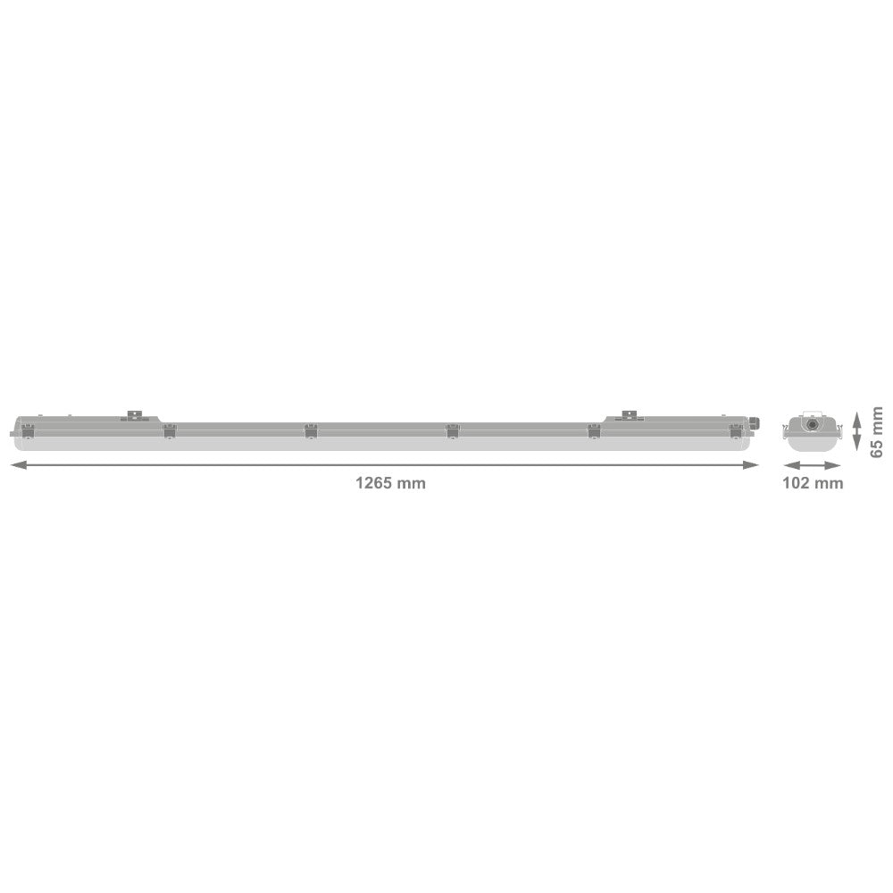 Водозаштитна арматура 2x120 IP65 - Osram