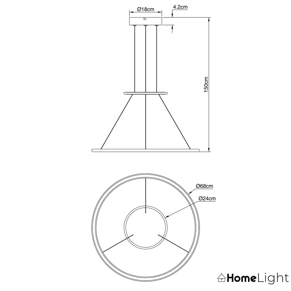 Levana - Dimmable ЛЕД лустер 65w