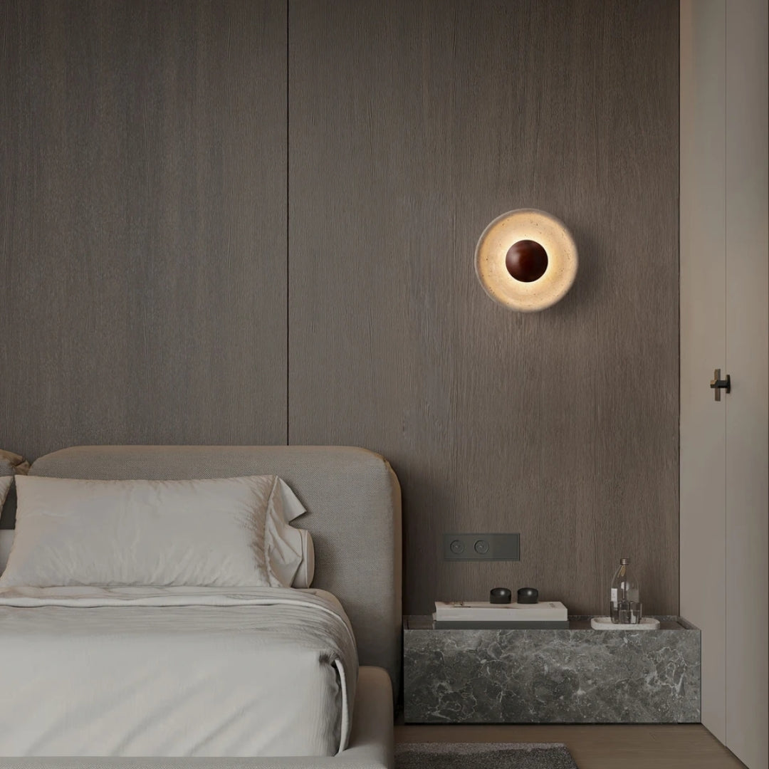 Cerio - Кафена Travertine Ѕидна LED Светилка 3000к