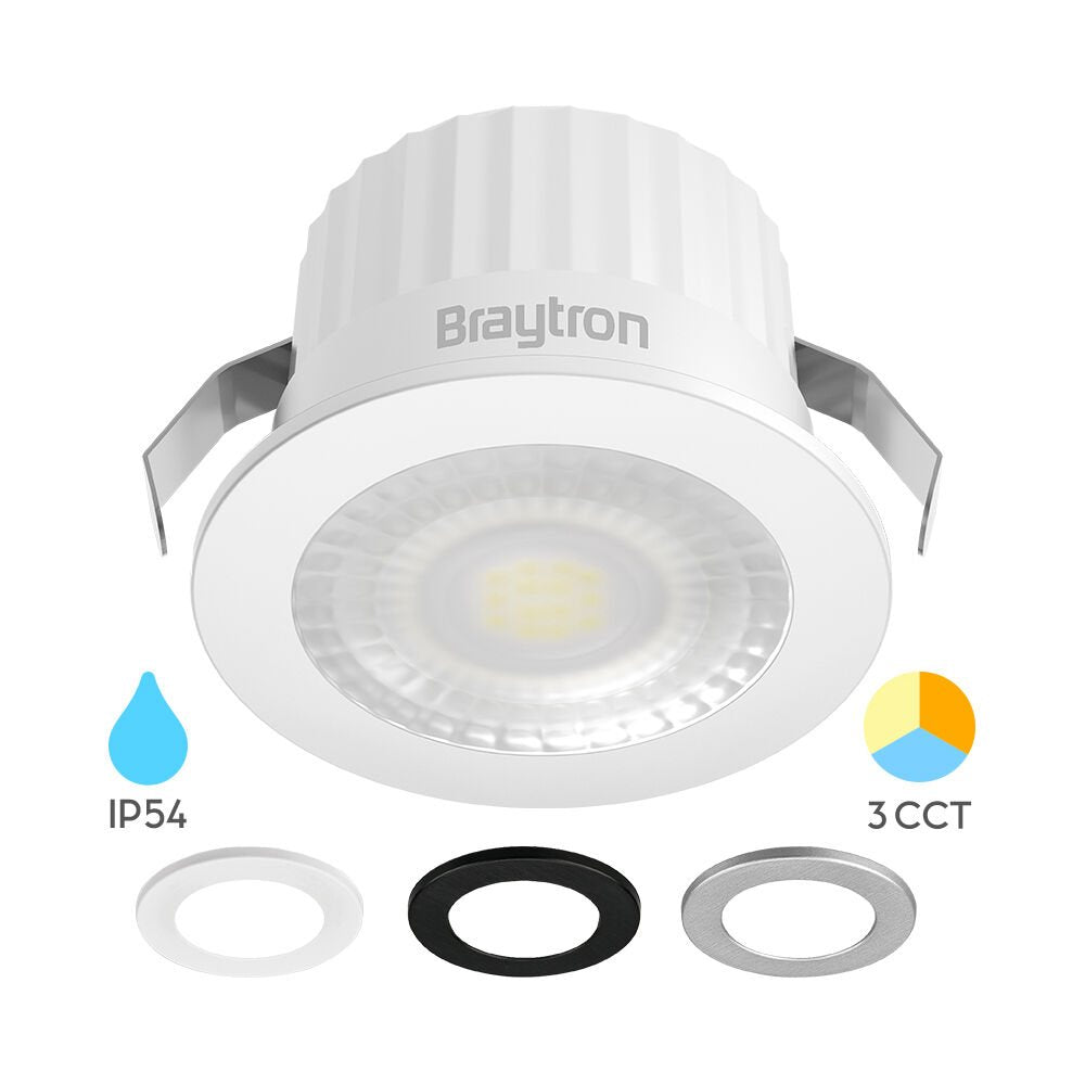 Мини вградна спот светилка 3W 3CCT IP54