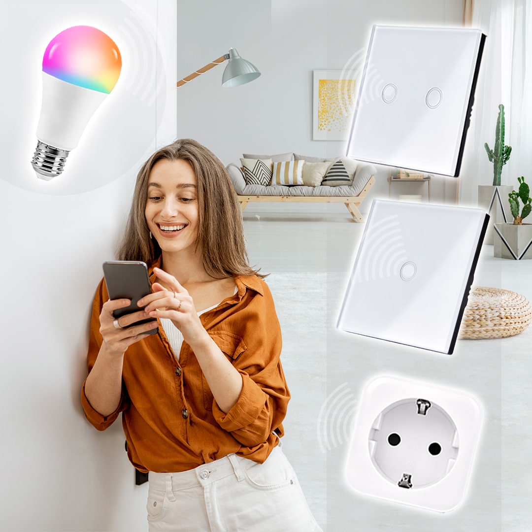WiFi smart мини прекинувач (двоен)