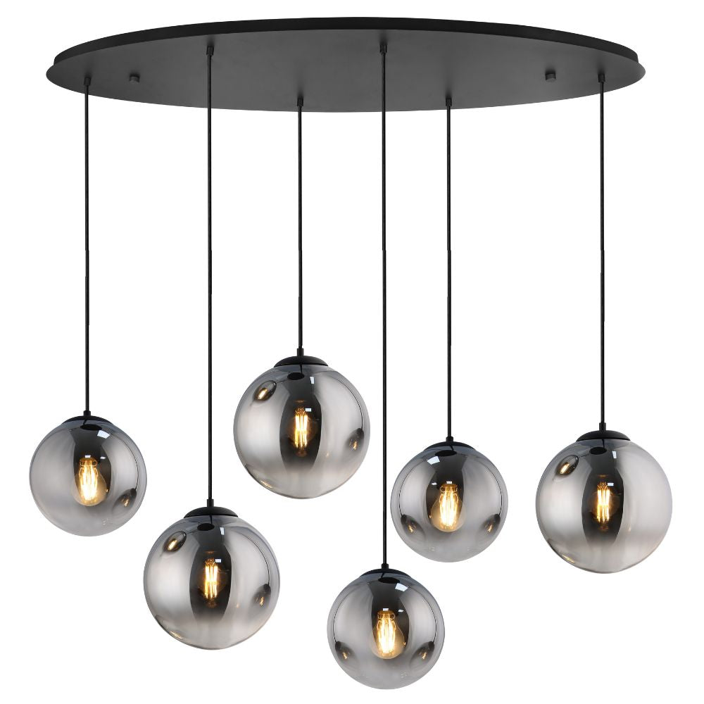 MELODY – Црн висечки лустер 6xE27