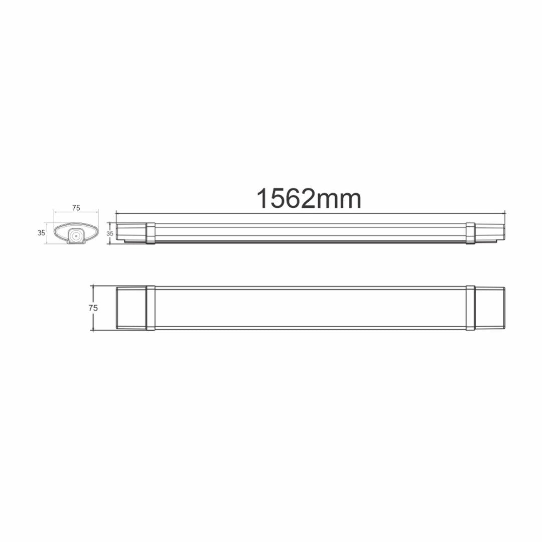 Водоотпорна LED светилка 48w 4000k IP65