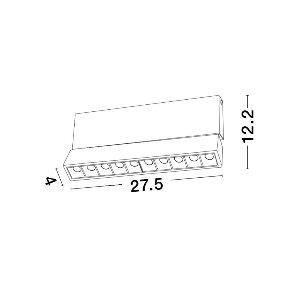 PAD - Спот црна светилка точки 15W 3000K
