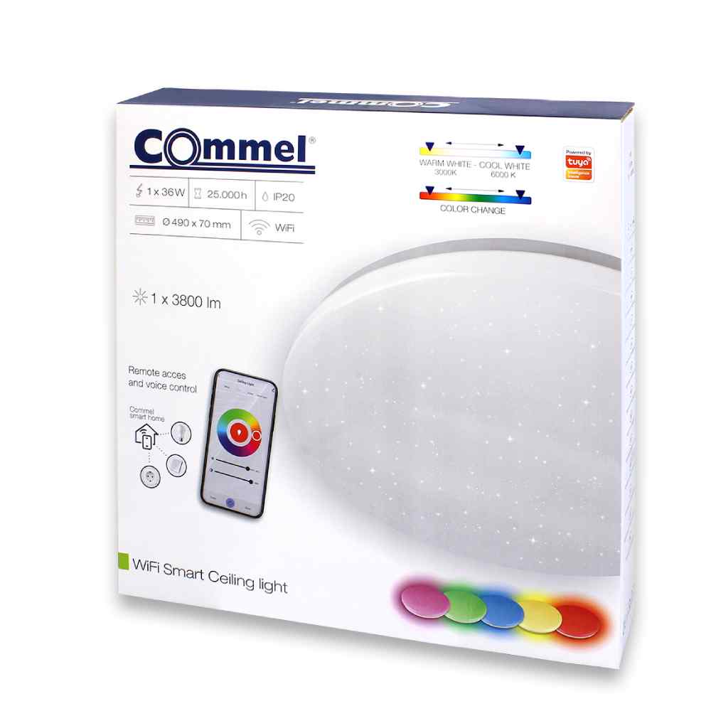 ЛЕД смарт WiFi плафоњерка 36W, RGB