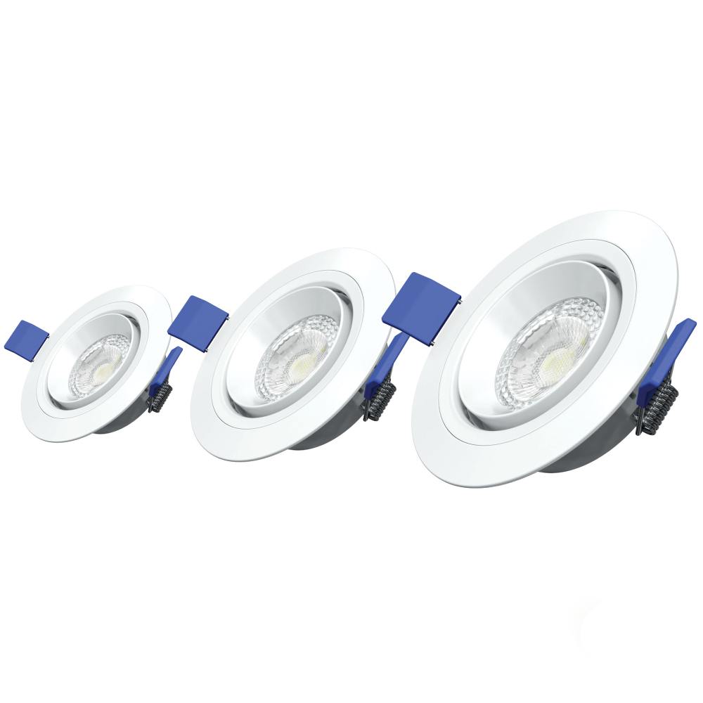 Сет 3 вградни спотови, кржни, ротирачки 5W 4000К