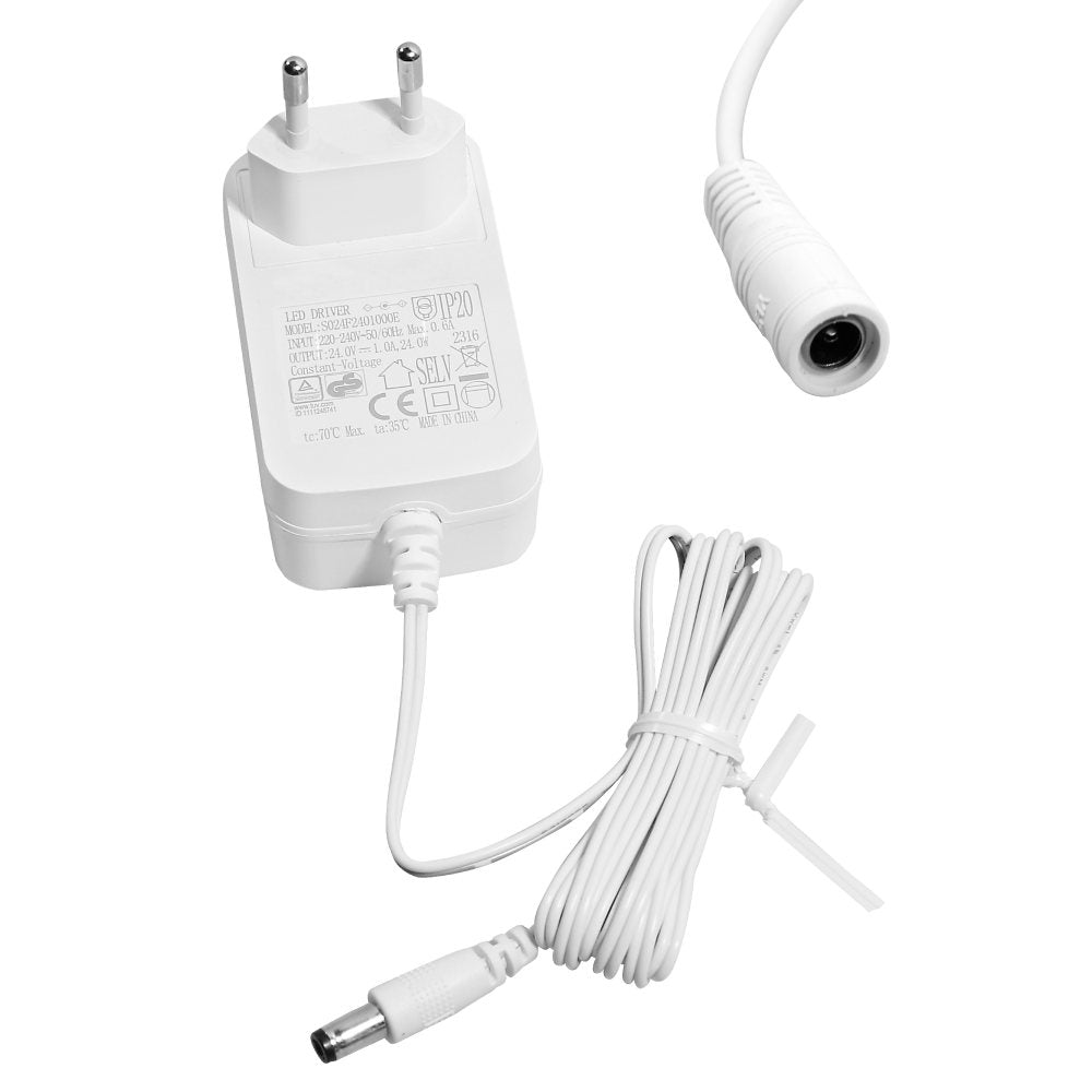 ЛЕД лента COB 8W 4000K 24V - 5м Комплет со Трафо