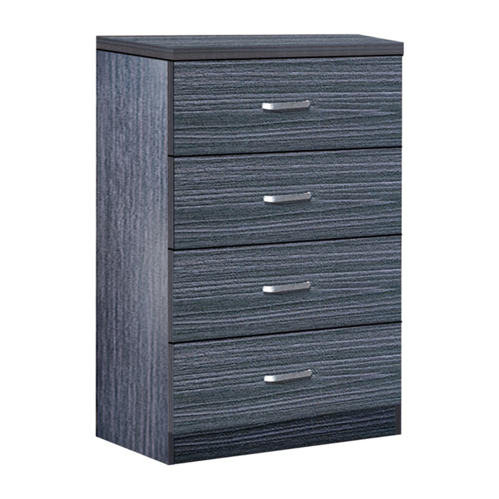 KILLIAN - Црна Комода со 4 Фиоки 80x40x80