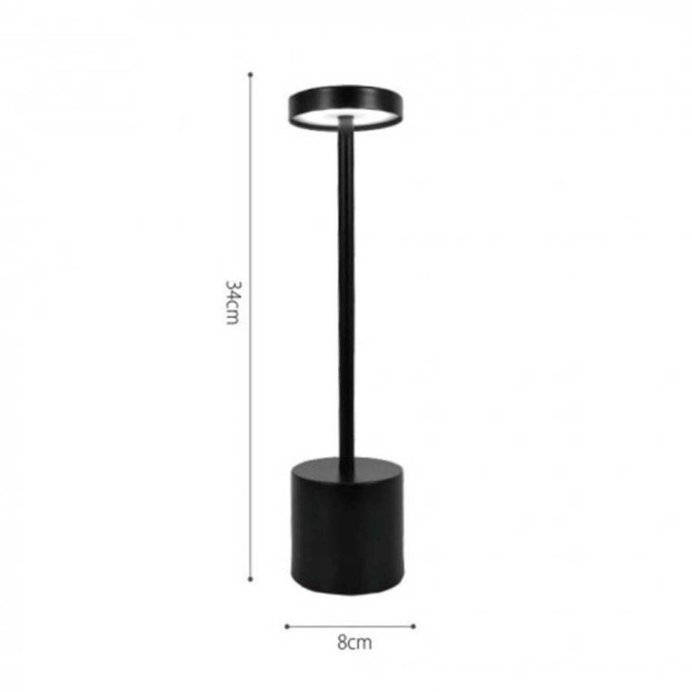 PORTO - Црна Столна Лампа 1W USB 3color