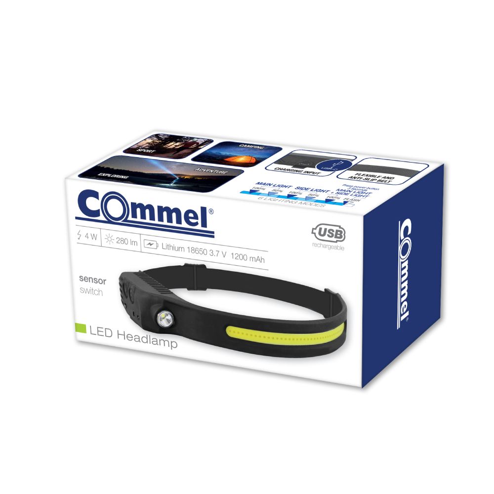 ЛЕД COB Светилка За на Глава со сензор - USB
