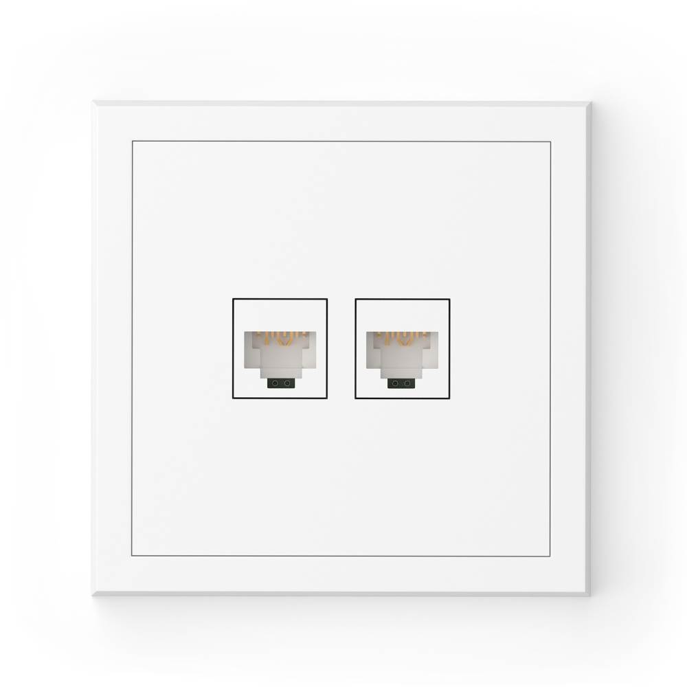 Интернет приклучница RJ45 CAT6, Бела