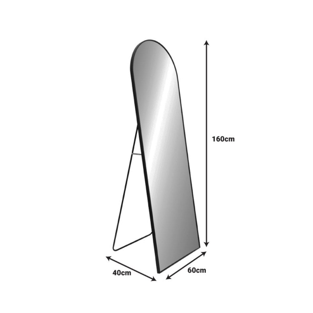 Lorens I - Црно Подно Огледало 160cm