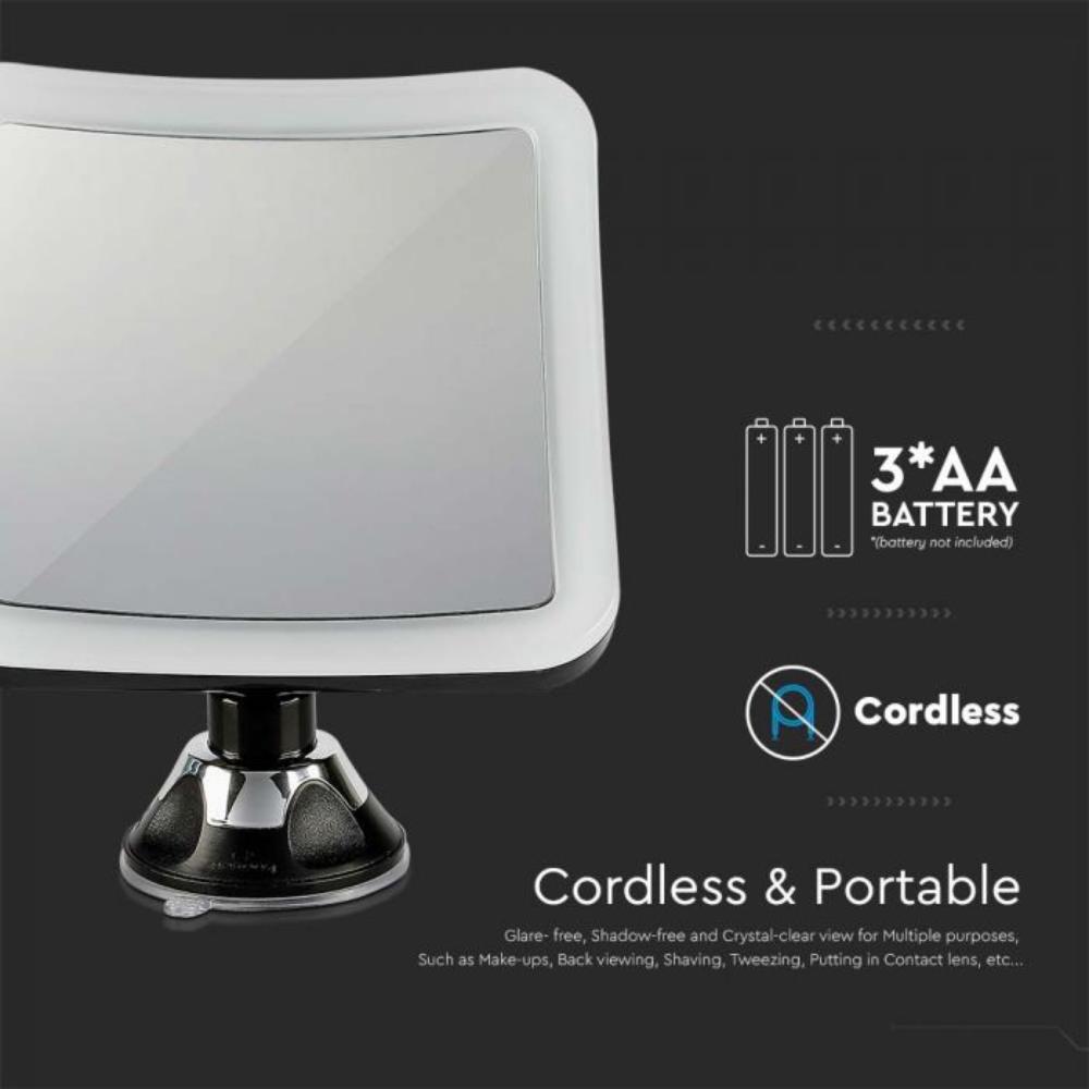 LED Огледало 3.2w, на батерии 3хАА 6400k