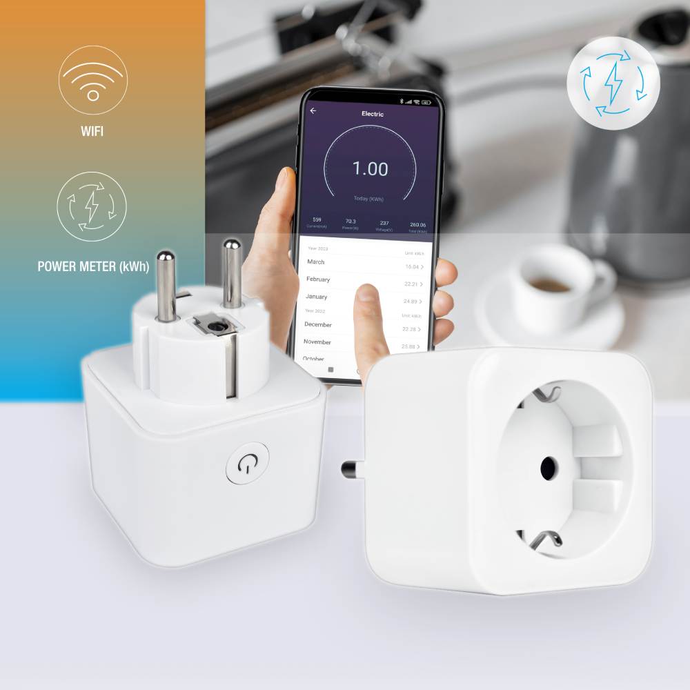WiFi шуко со мерач на потрошувачка, Android + iOS